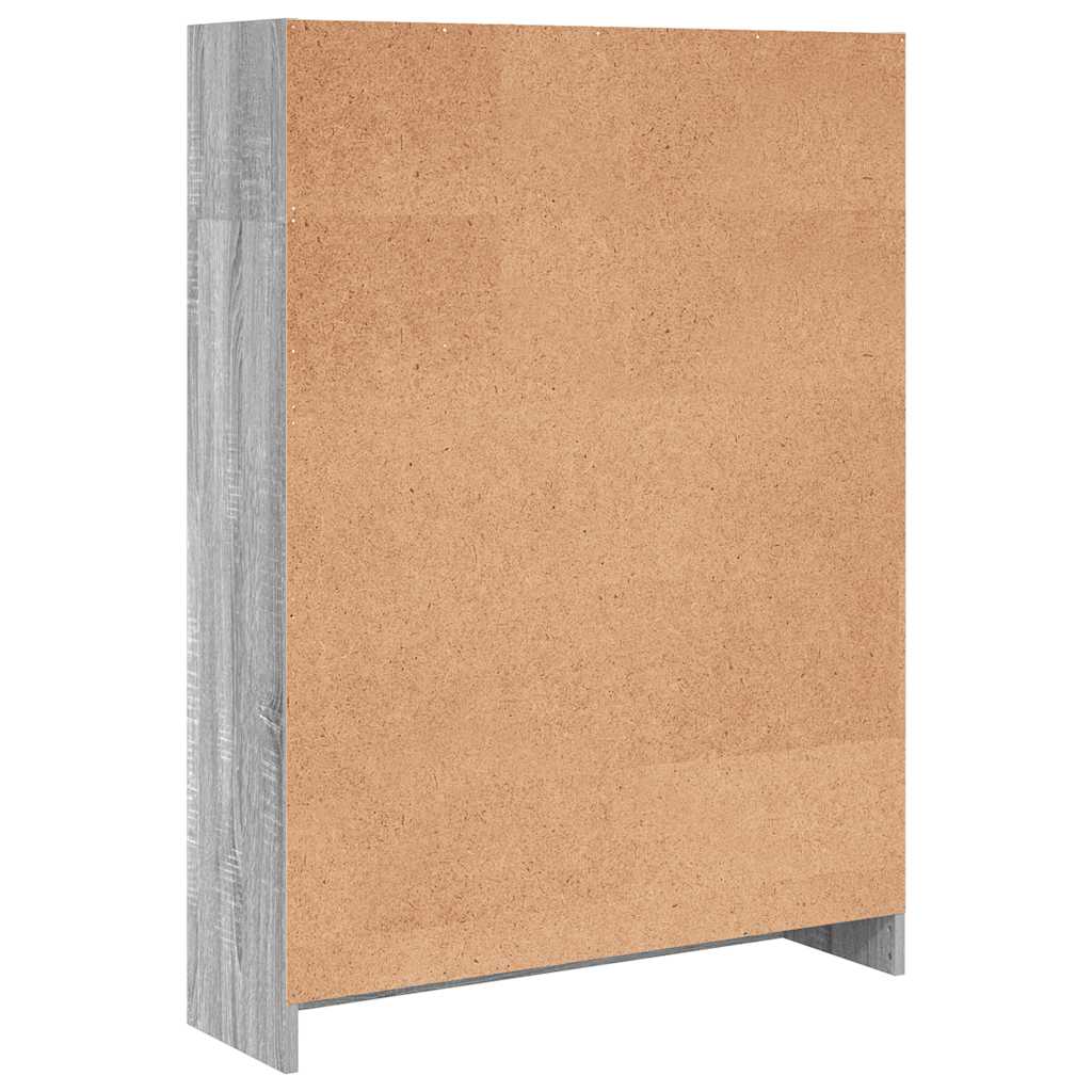 Bücherregal Grau Sonoma 80x24x109 cm Holzwerkstoff