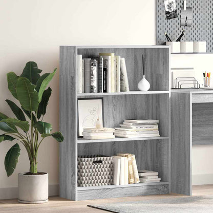 Bücherregal Grau Sonoma 80x24x109 cm Holzwerkstoff