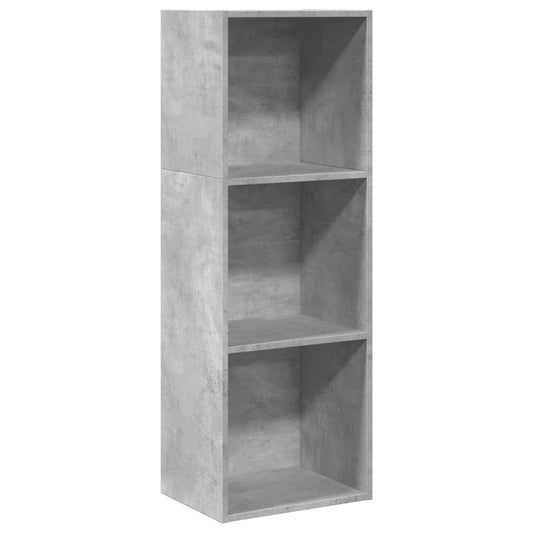 Bücherregal Betongrau 40x30x114 cm Holzwerkstoff