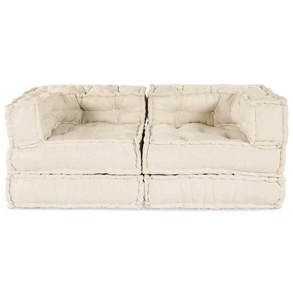 Modulares Sofa 2 pcs Creme 70 x 70 x 56 cm Stoff