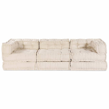 Modulares Sofa 3 pcs Creme 70 x 70 x 56 cm Stoff