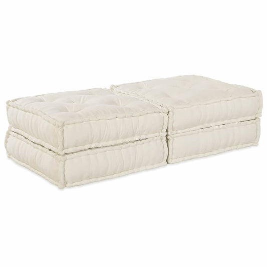 Modulares Sofa 2 pcs Creme 70 x 70 x 36 cm Stoff