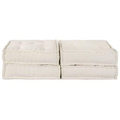 Modulares Sofa 2 pcs Creme 70 x 70 x 36 cm Stoff