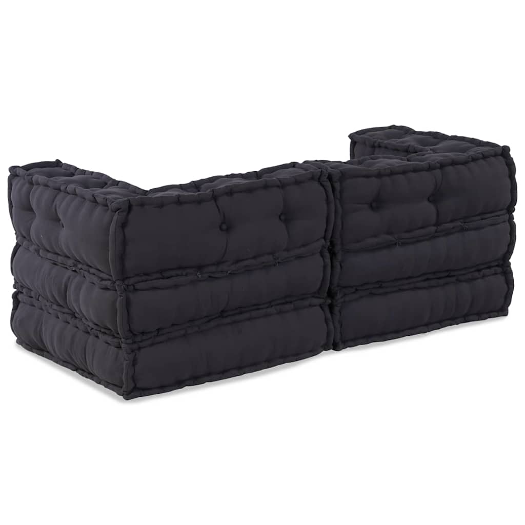 Modulares Sofa 2 pcs Anthrazit 70 x 70 x 56 cm Stoff