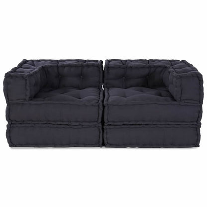 Modulares Sofa 2 pcs Anthrazit 70 x 70 x 56 cm Stoff