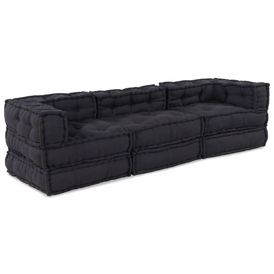 Modulares Sofa 3 pcs Anthrazit 70 x 70 x 56 cm Stoff
