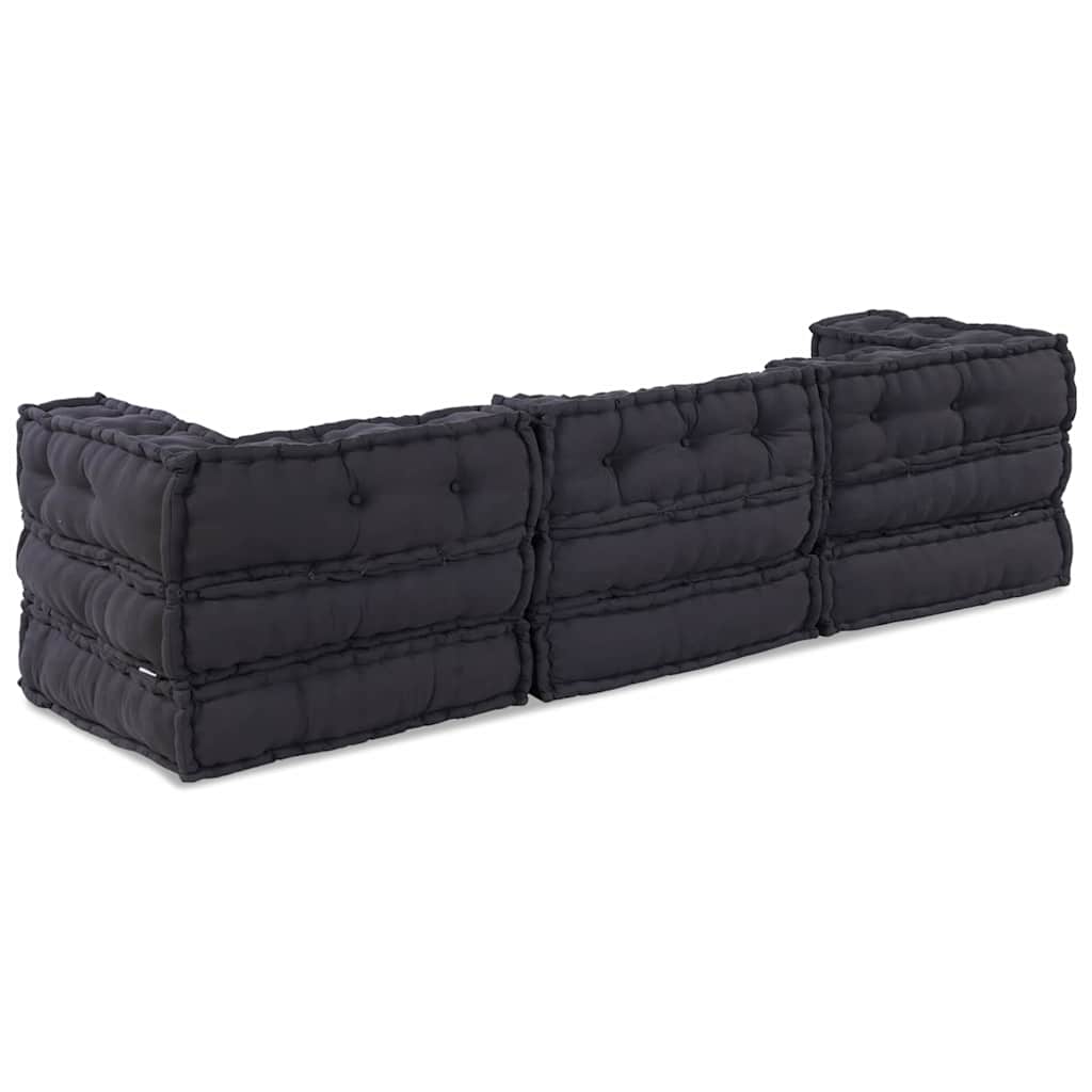 Modulares Sofa 3 pcs Anthrazit 70 x 70 x 56 cm Stoff