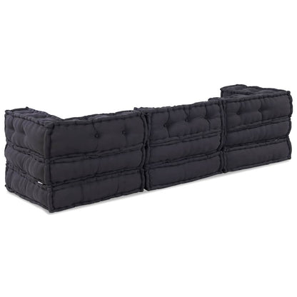 Modulares Sofa 3 pcs Anthrazit 70 x 70 x 56 cm Stoff
