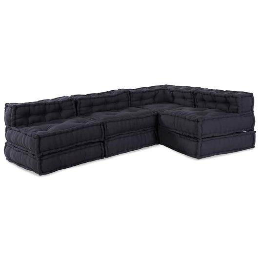 Modulares Sofa 4 pcs Anthrazit 70 x 70 x 56 cm Stoff