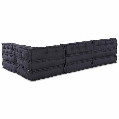 Modulares Sofa 4 pcs Anthrazit 70 x 70 x 56 cm Stoff