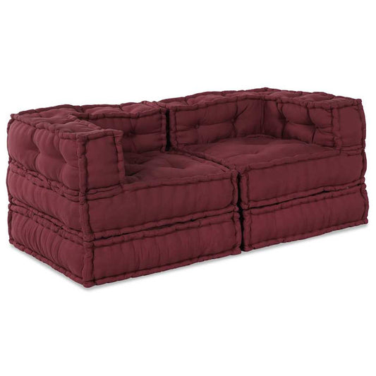 Modulares Sofa 2 pcs Kastanienbraun 70 x 70 x 56 cm Stoff