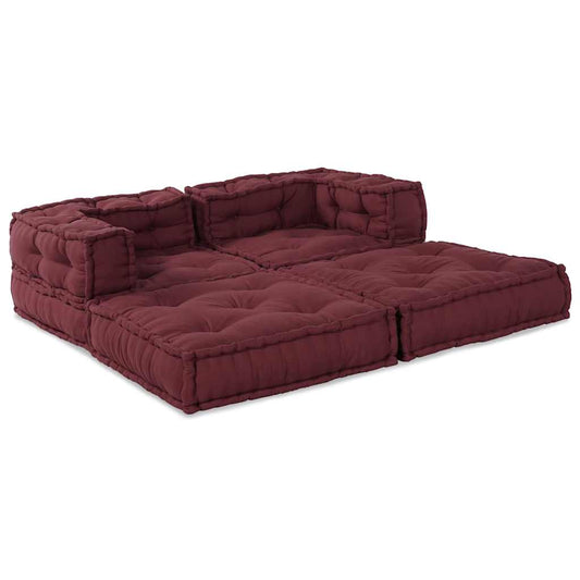 Modulares Sofa 2 pcs Kastanienbraun 70 x 70 x 56 cm Stoff