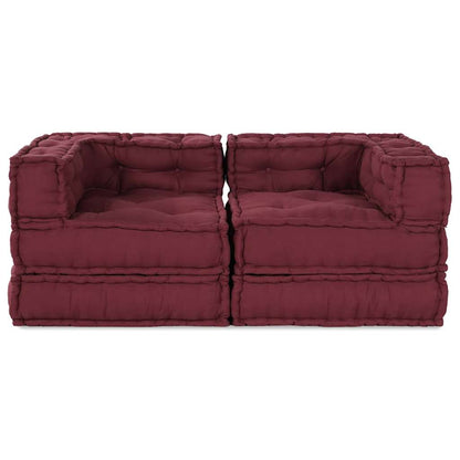 Modulares Sofa 2 pcs Kastanienbraun 70 x 70 x 56 cm Stoff