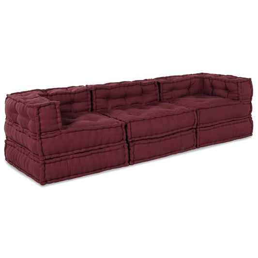 Modulares Sofa 3 pcs Kastanienbraun 70 x 70 x 56 cm Stoff