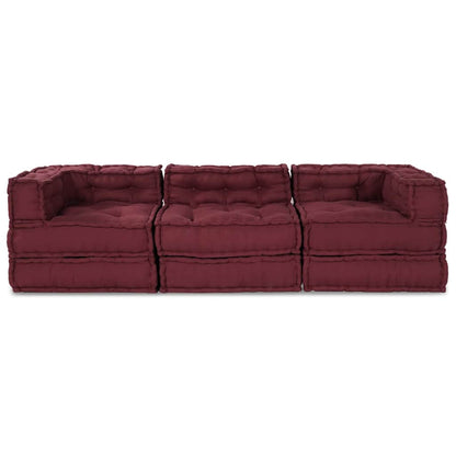 Modulares Sofa 3 pcs Kastanienbraun 70 x 70 x 56 cm Stoff
