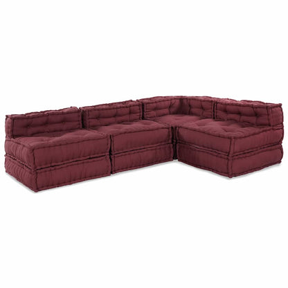 Modulares Sofa 4 pcs Kastanienbraun 70 x 70 x 56 cm Stoff