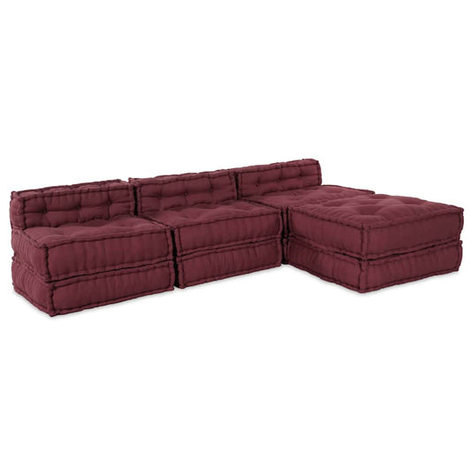 Modulares Sofa 4 pcs Kastanienbraun 70 x 70 x 56 cm Stoff