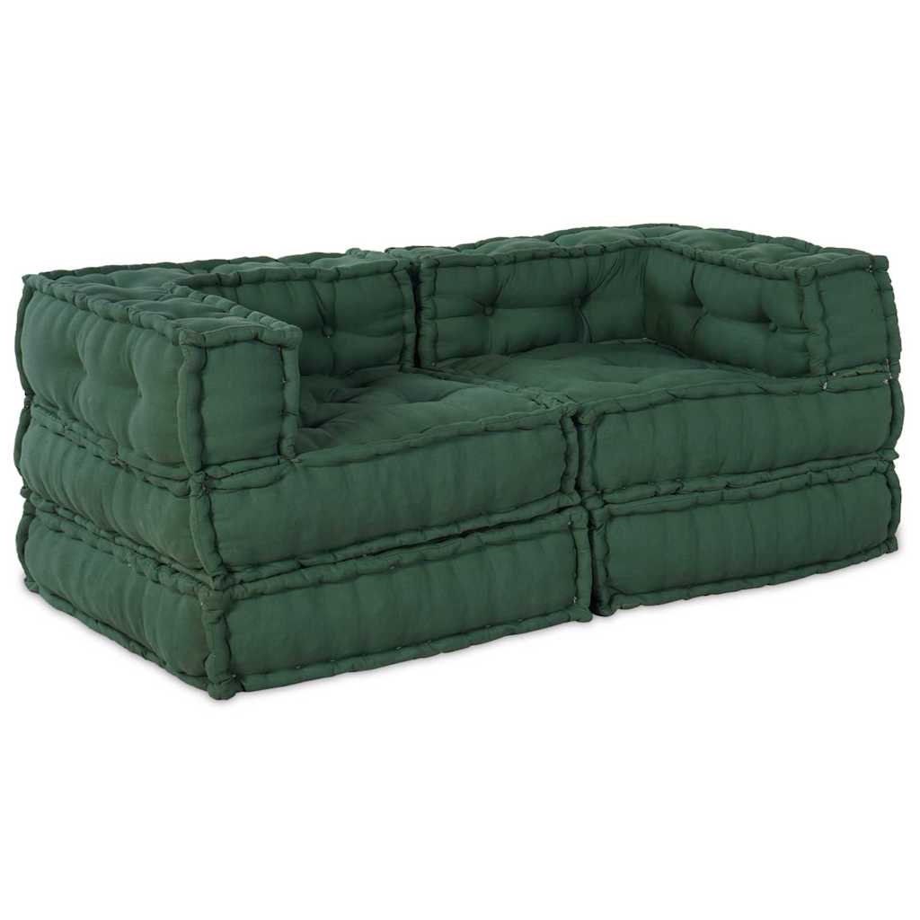 Modulares Sofa 2 pcs Grün 70 x 70 x 56 cm Stoff