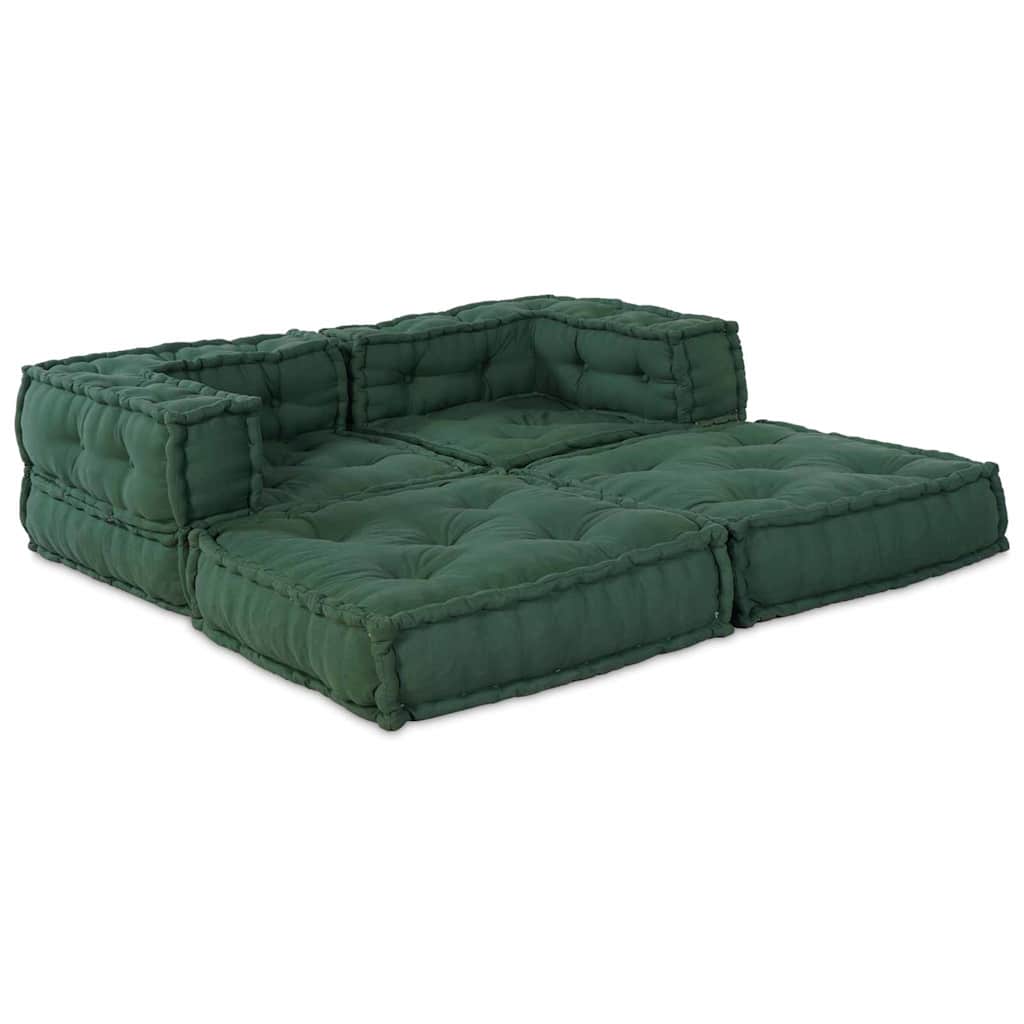 Modulares Sofa 2 pcs Grün 70 x 70 x 56 cm Stoff