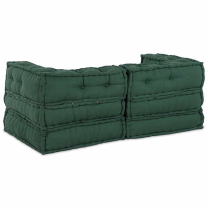 Modulares Sofa 2 pcs Grün 70 x 70 x 56 cm Stoff