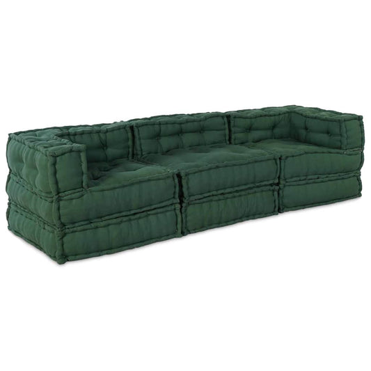 Modulares Sofa 3 pcs Grün 70 x 70 x 56 cm Stoff