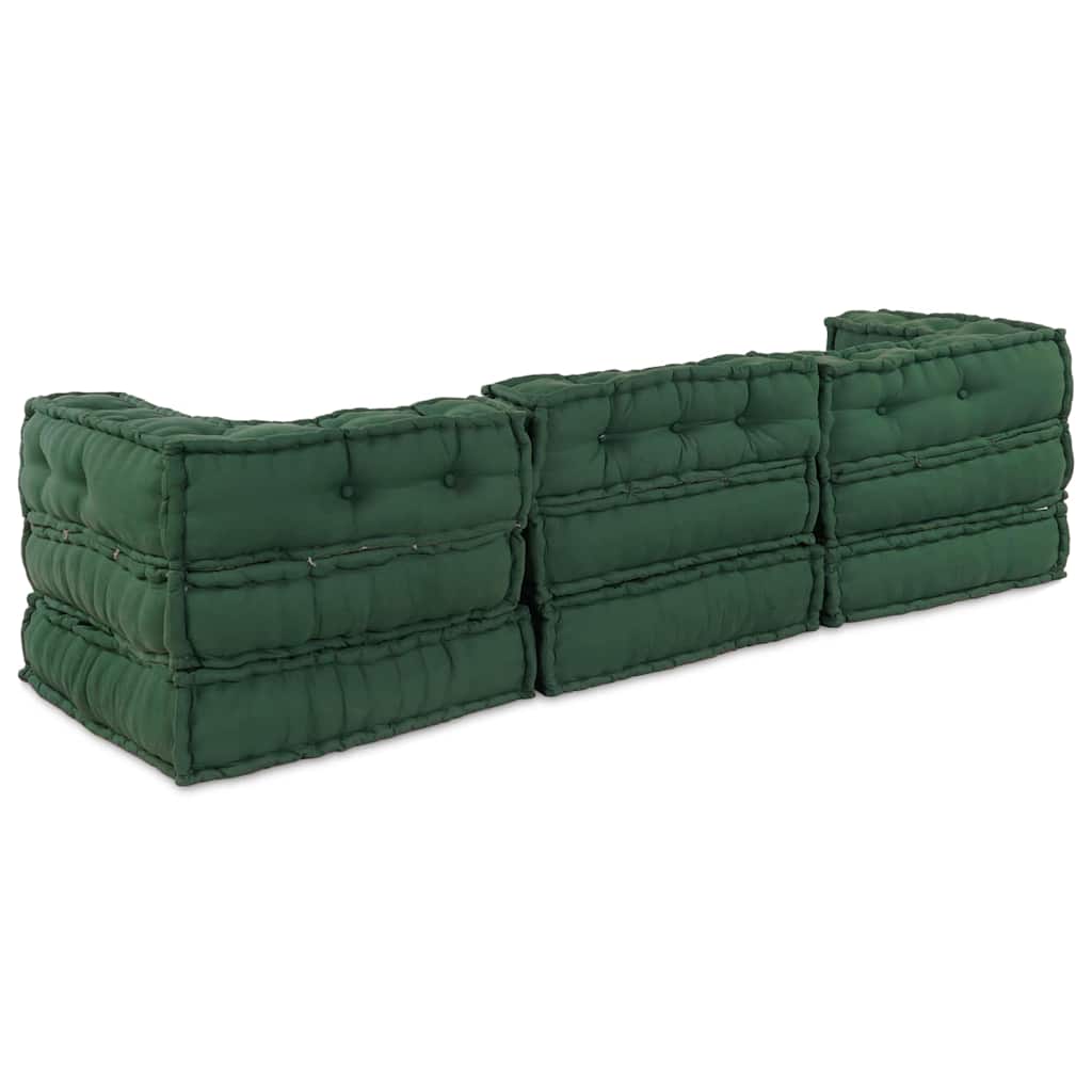 Modulares Sofa 3 pcs Grün 70 x 70 x 56 cm Stoff