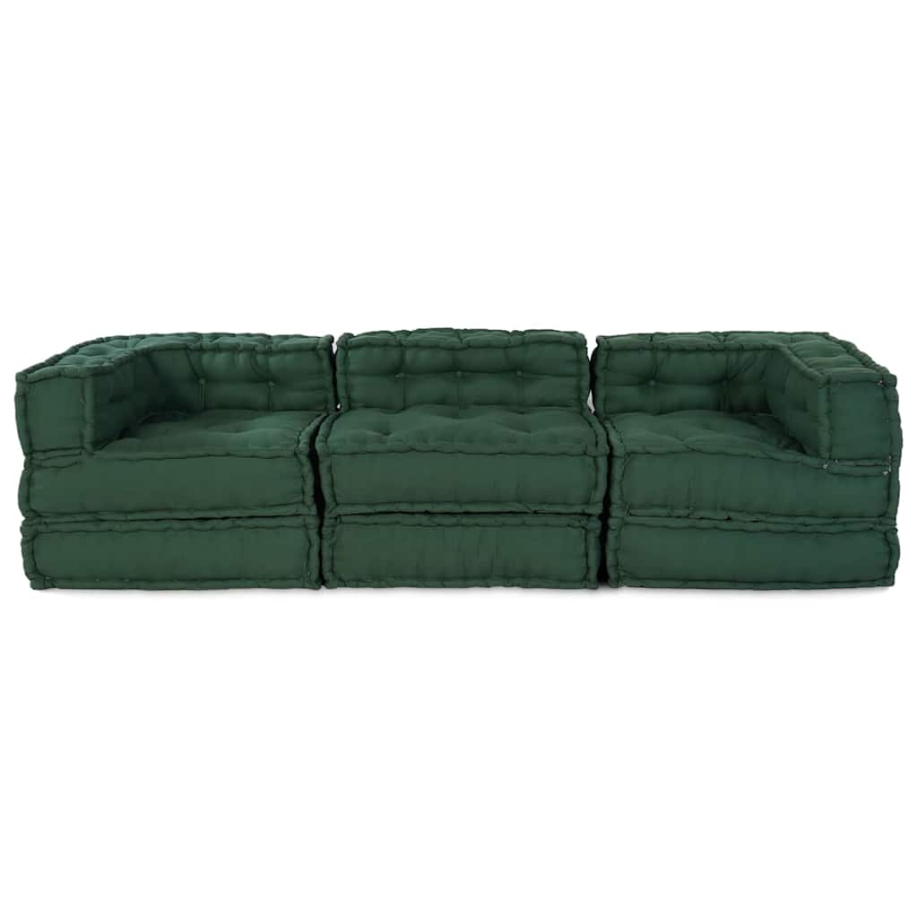 Modulares Sofa 3 pcs Grün 70 x 70 x 56 cm Stoff