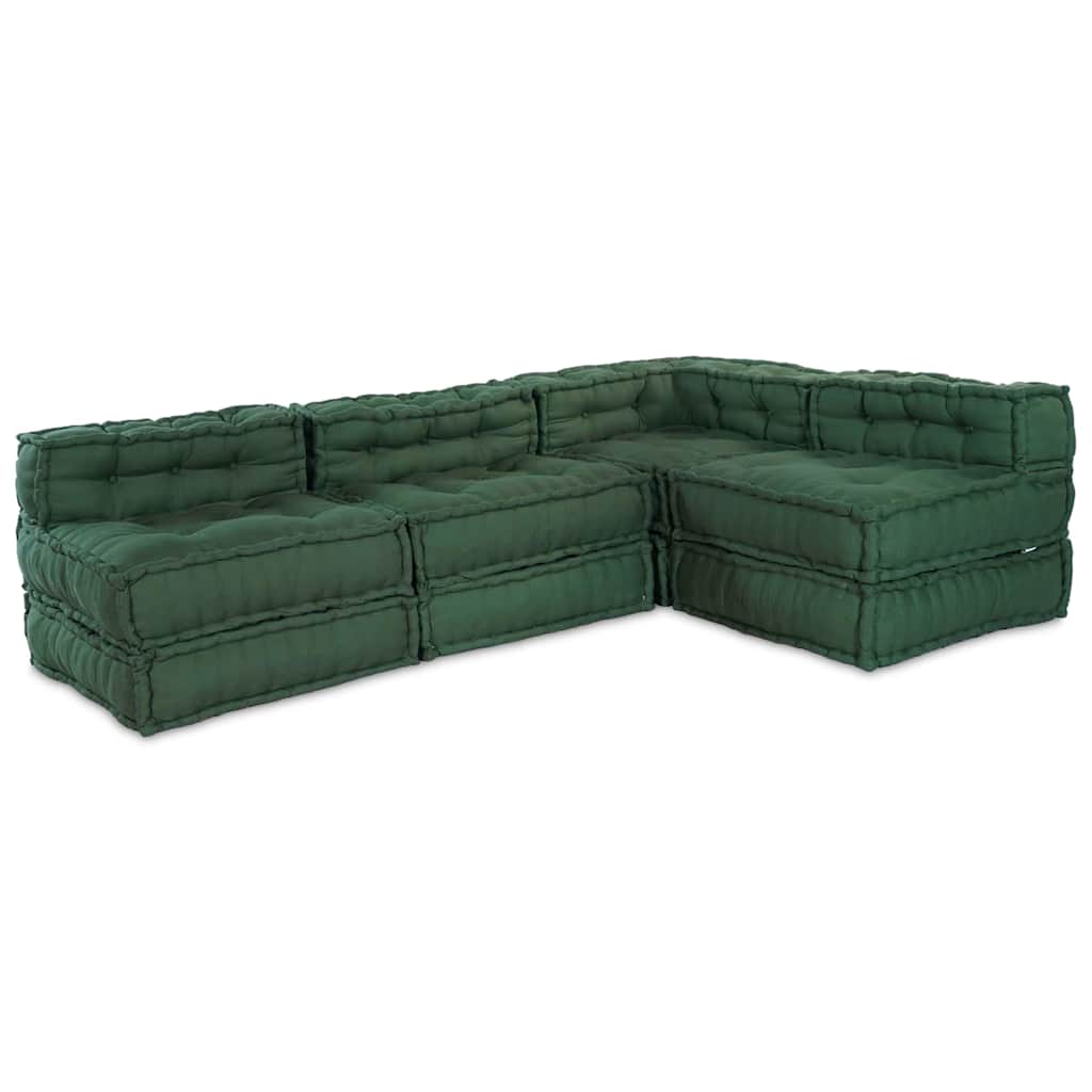 Modulares Sofa 4 pcs Grün 70 x 70 x 56 cm Stoff