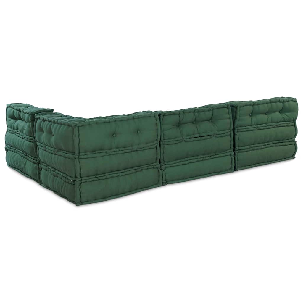 Modulares Sofa 4 pcs Grün 70 x 70 x 56 cm Stoff
