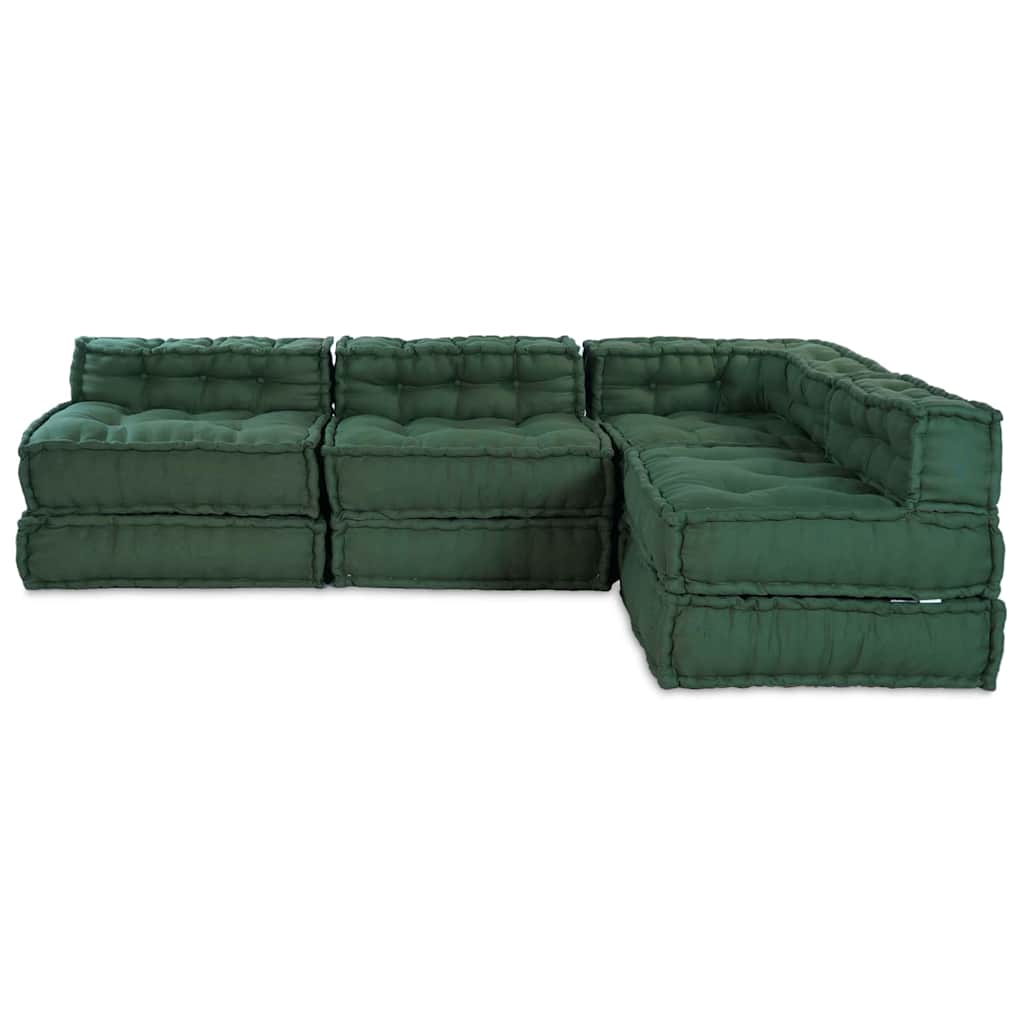 Modulares Sofa 4 pcs Grün 70 x 70 x 56 cm Stoff