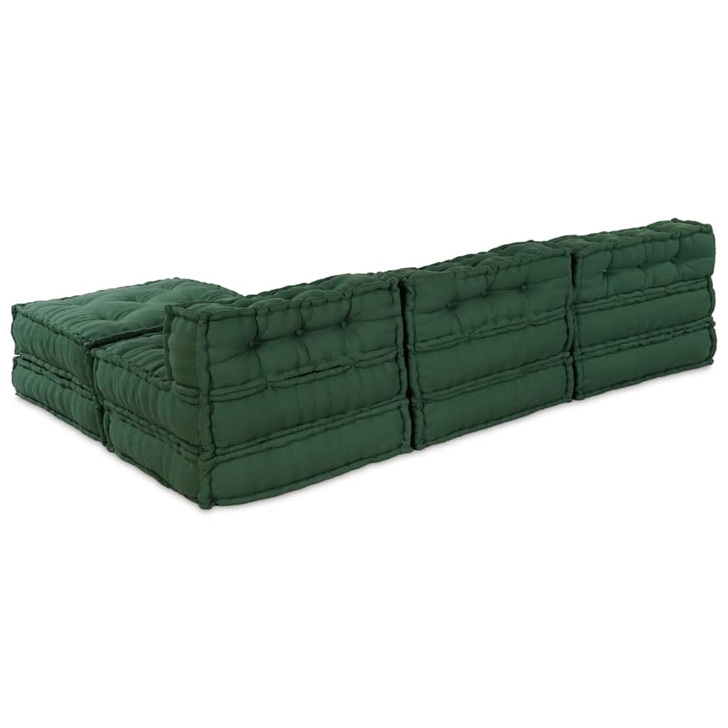 Modulares Sofa 4 pcs Grün 70 x 70 x 56 cm Stoff