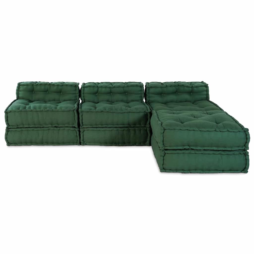 Modulares Sofa 4 pcs Grün 70 x 70 x 56 cm Stoff