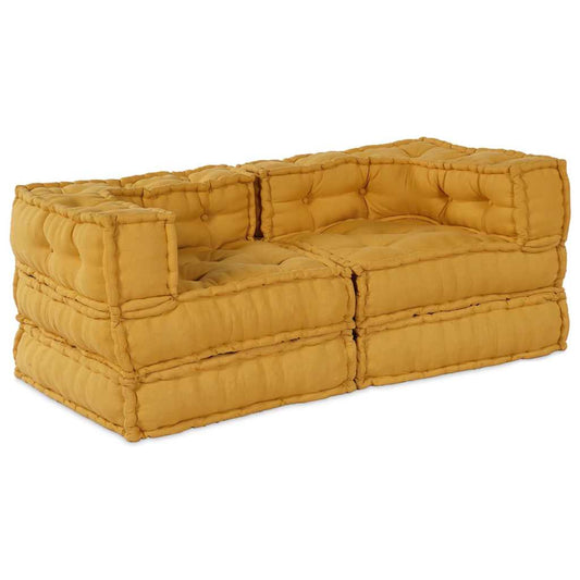 Modulares Sofa 2 pcs Gelb 70 x 70 x 56 cm Stoff