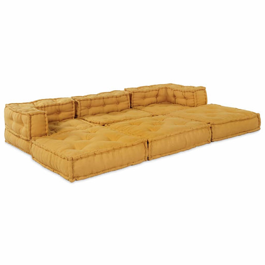 Modulares Sofa 2 pcs Gelb 70 x 70 x 56 cm Stoff