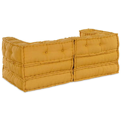 Modulares Sofa 2 pcs Gelb 70 x 70 x 56 cm Stoff