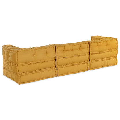 Modulares Sofa 3 pcs Gelb 70 x 70 x 56 cm Stoff