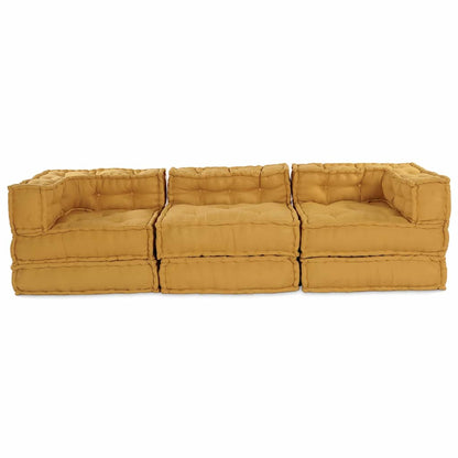 Modulares Sofa 3 pcs Gelb 70 x 70 x 56 cm Stoff