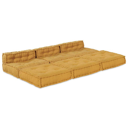 Modulares Sofa 4 pcs Gelb 70 x 70 x 56 cm Stoff