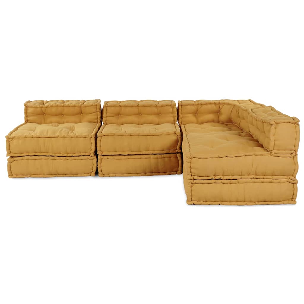 Modulares Sofa 4 pcs Gelb 70 x 70 x 56 cm Stoff