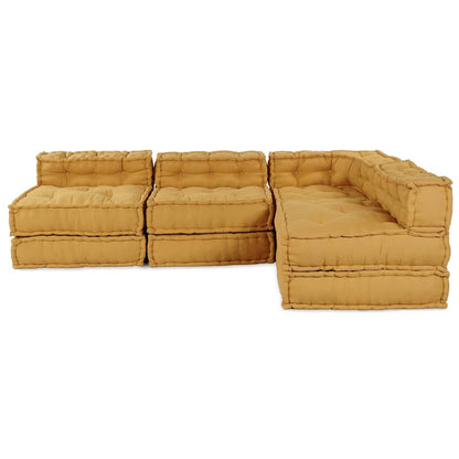 Modulares Sofa 4 pcs Gelb 70 x 70 x 56 cm Stoff