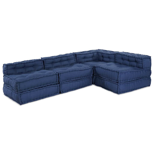 Modulares Sofa 4 pcs Indigo 70 x 70 x 56 cm Stoff