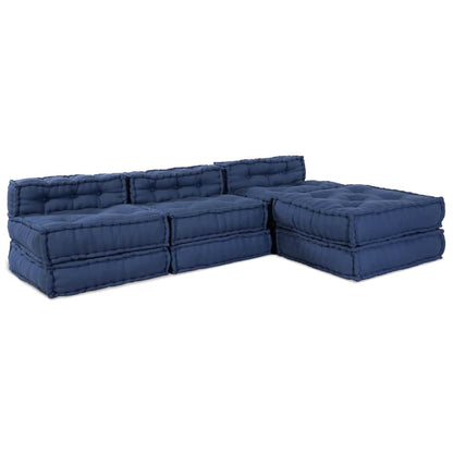 Modulares Sofa 4 pcs Indigo 70 x 70 x 56 cm Stoff