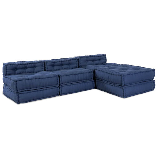 Modulares Sofa 4 pcs Indigo 70 x 70 x 56 cm Stoff