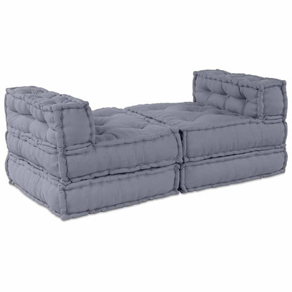 Modulares Sofa 4 pcs Grau 70 x 70 x 56 cm Stoff
