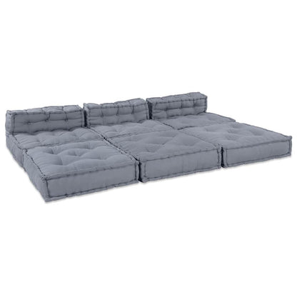 Modulares Sofa 4 pcs Grau 70 x 70 x 56 cm Stoff