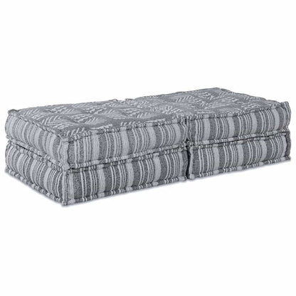 Modulares Sofa Gestreift 2 pcs Hellgrau 70 x 70 x 36 cm Stoff