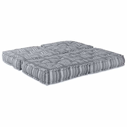 Modulares Sofa Gestreift 2 pcs Hellgrau 70 x 70 x 36 cm Stoff