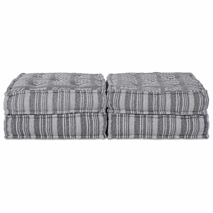 Modulares Sofa Gestreift 2 pcs Hellgrau 70 x 70 x 36 cm Stoff