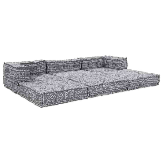 Modulares Sofa Geometrisch 3 pcs Hellgrau 70 x 70 x 56 cm Stoff
