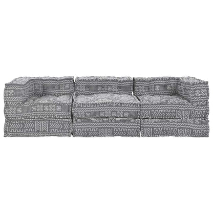 Modulares Sofa Geometrisch 3 pcs Hellgrau 70 x 70 x 56 cm Stoff